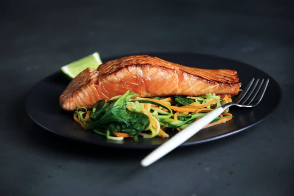 Healthy fats like salmon are rich in omega 3's and protein to provide a great satiation effect