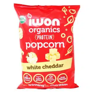 Iwon organics white cheddar popcorn