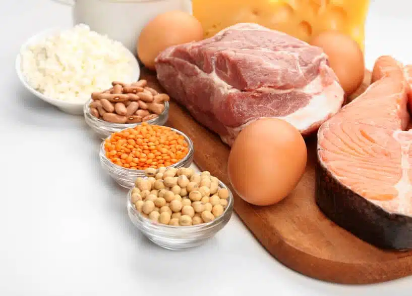 chicken, eggs, and beans are all great sources of complete and lean protein. 