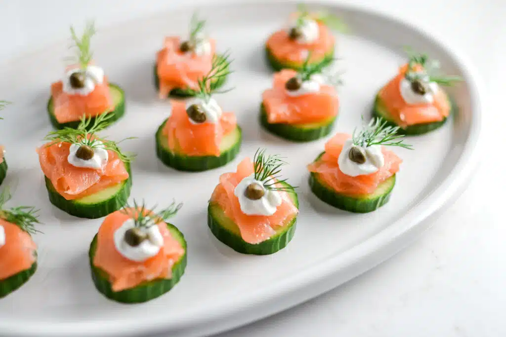 smoked salmon cucumber