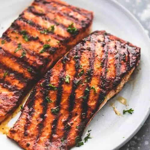 Cajun honey grilled salmon. 